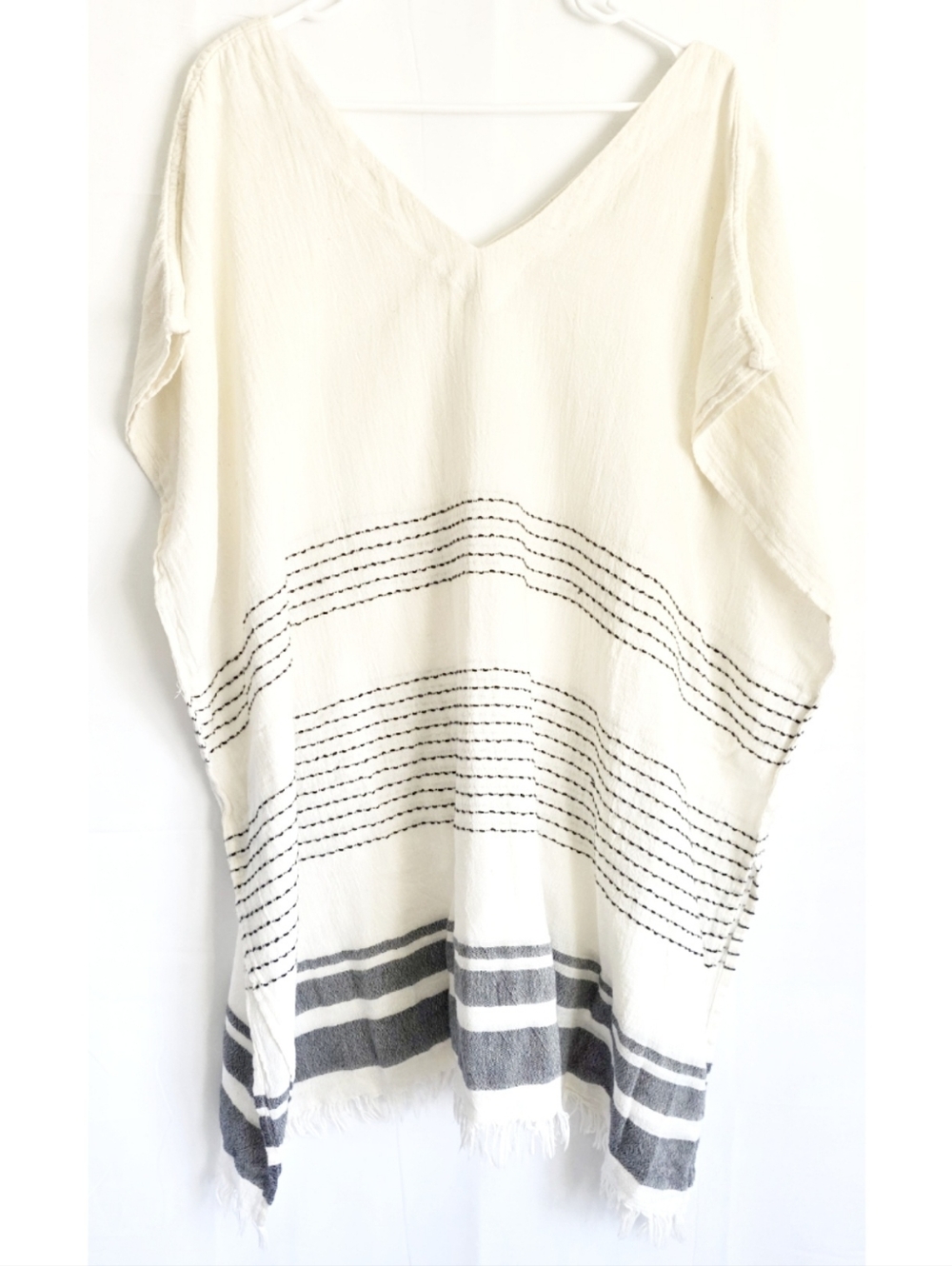 BONTEMPS MONTAUK Cotton Gauze Oversized Kaftan Tunic Top Dress OS